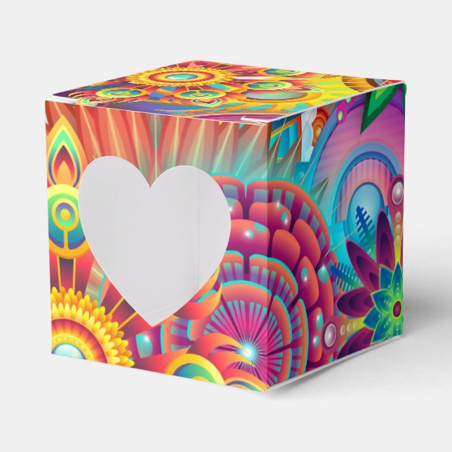 Funky Retro Mönster Abstrakt Boho Presentaskar (Framsidan Sidan)