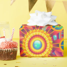 Funky Retro Mönster Abstrakt Boho Presentpapper