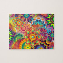 Funky Retro Mönster Abstrakt Boho