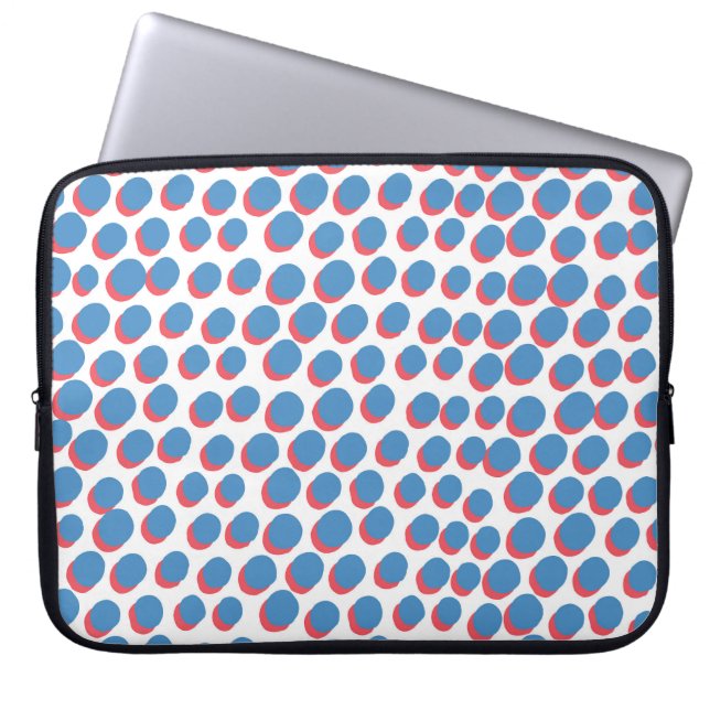 Funky Retro Neon: Vintage Sömlös Laptop Fodral (Framsidan)