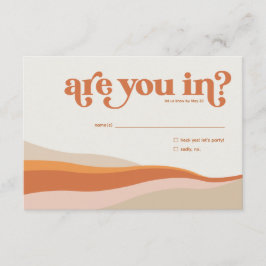 Funky Retro Orange Peach och Guld OSA Reply Card