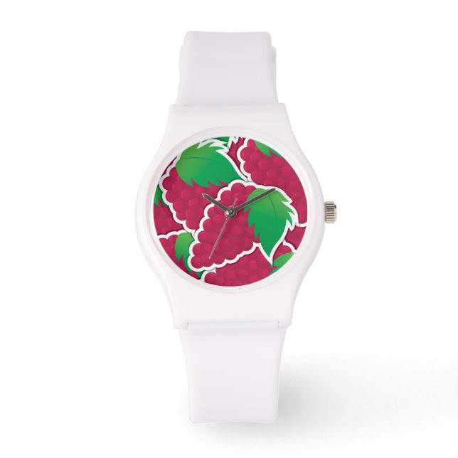 Funky röda druvor armbandsur (Framsida)
