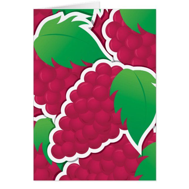 Funky röda druvor hälsningskort (Framsidan)