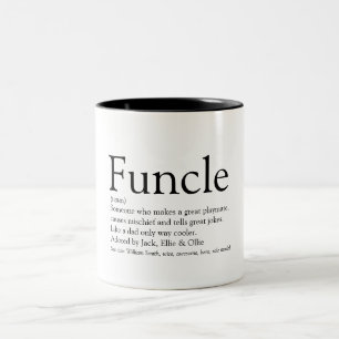 Funky Rolig Farbror Funcle Definition Citat Två-Tonad Mugg