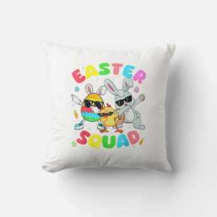 Funky Rolig Kanin Ägg Chick Påsk Squad Dag Män Kudde