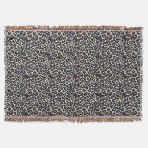 funky roligt fluffy leopard avtryck mönster origi filt