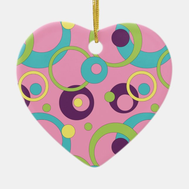 Funky Rosa Circles Ornament (Framsidan)