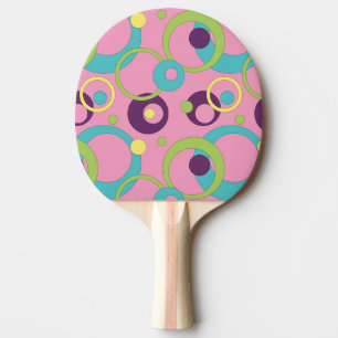 Funky Rosa Cirklar Pingis Paddle