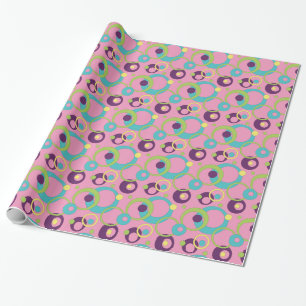Funky Rosa Cirklar Presentpapper