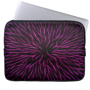 Funky Rosa Fire Flower Abstrakt Laptop Fodral