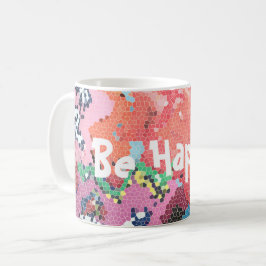 Funky Rosa Klistra in Abstrakt Kaffemugg
