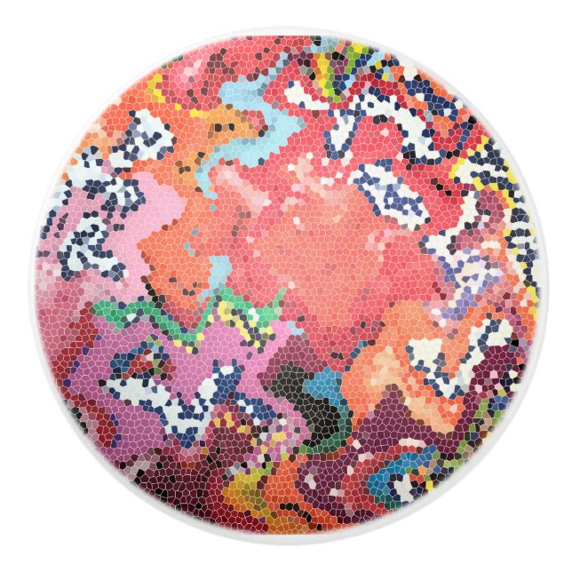 Funky Rosa Klistra in Abstrakt Knopp (Framsidan)