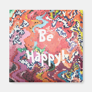 Funky Rosa Klistra in Abstrakt Magnet