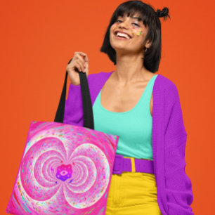 Funky Rosa Spiral Tygkasse