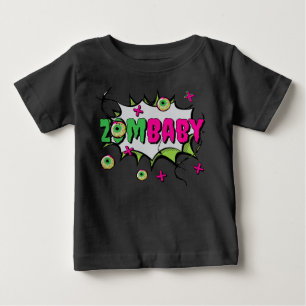 Funky Scary Cute ZomBaby Zombie Pun T Shirt