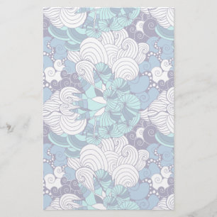 Funky Seashell Mönster Brevpapper
