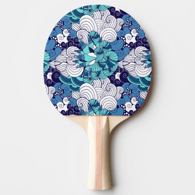 Funky Seashell Mönster Pingisracket (Framsidan)