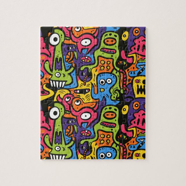 Funky serieteckning pussel (Vertikal)