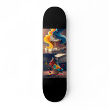 Funky skateboard med cool design för sneakers 7¾" 