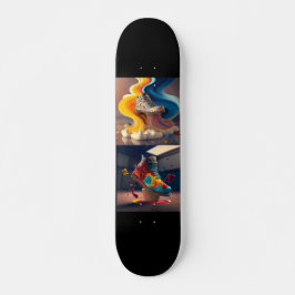 Funky skateboard med cool design för sneakers 7¾" 