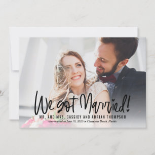 Funky Skriva Bröllop Elopement Reception Inbjudan