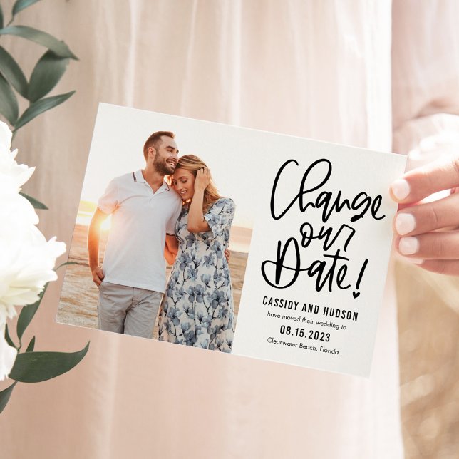 Funky Skriva redigerbart Färg Ändra datumkortet Tack Kort (Skapare uppladdad)