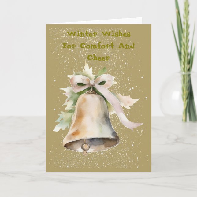 Funky Snow Bell Celebration Card Kort (Framsida)