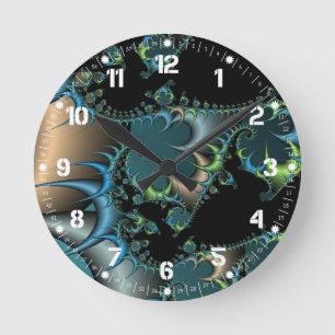 Funky som virvlar runt konst för Fractal för Rund Klocka