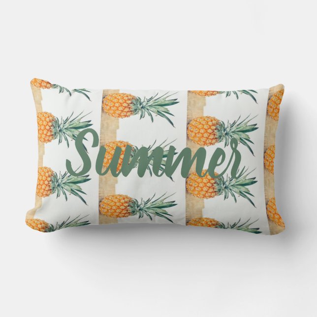 Funky sommar ananas tryckt kastkudde kudde (Framsida)