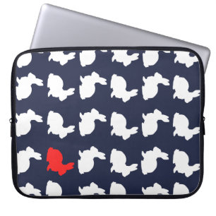 Funky söta kaniners hår Mönster Laptopfodral Laptop Fodral