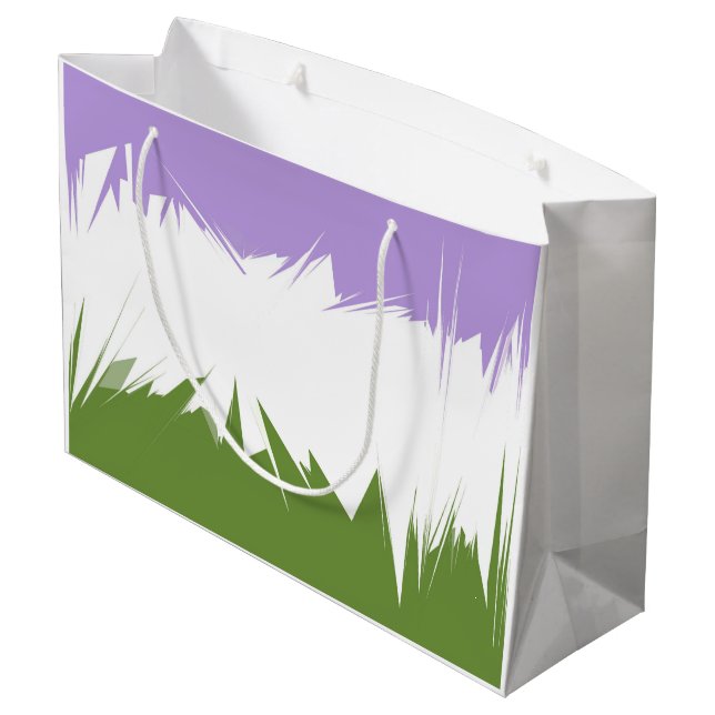 Funky spiky sicksack abstrakt Genderqueer Pride-fl (Baksidan Vinklad)