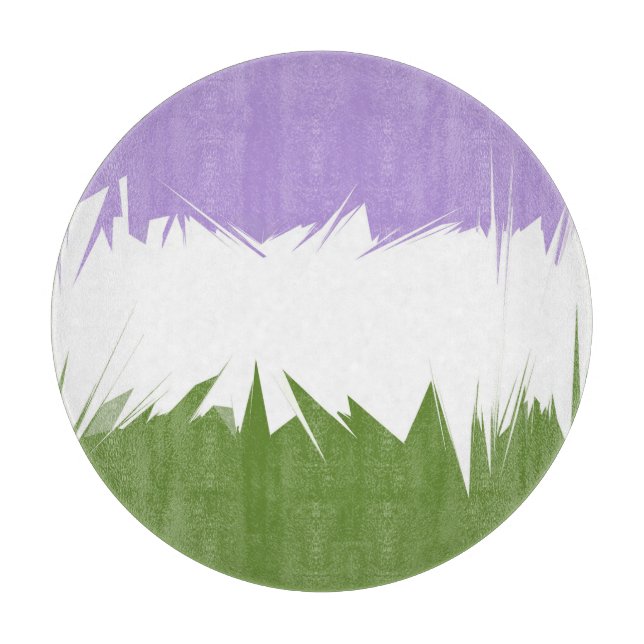 Funky spiky sicksack abstrakt Genderqueer Pride-fl (Framsidan)