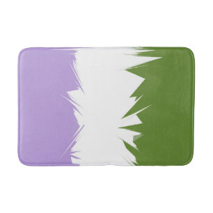 Funky spiky sicksack abstrakt Genderqueer Pride-fl Badrumsmatta