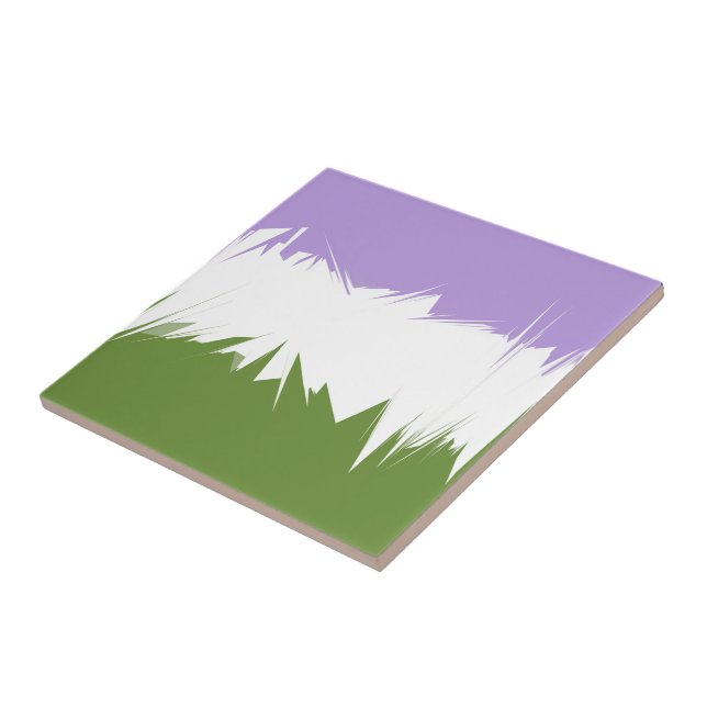 Funky spiky sicksack abstrakt Genderqueer Pride-fl Kakelplatta (Sidan)