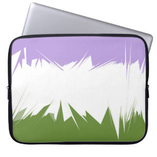 Funky spiky sicksack abstrakt Genderqueer Pride-fl Laptop Fodral