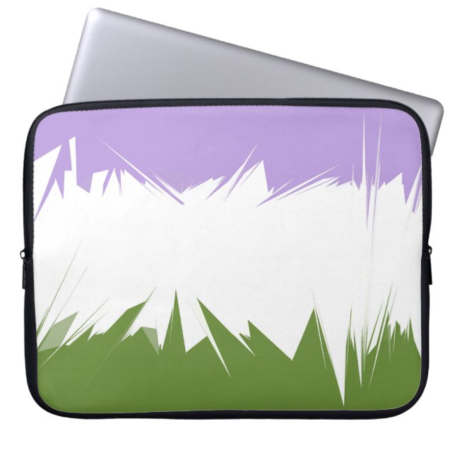 Funky spiky sicksack abstrakt Genderqueer Pride-fl Laptop Fodral (Framsidan)