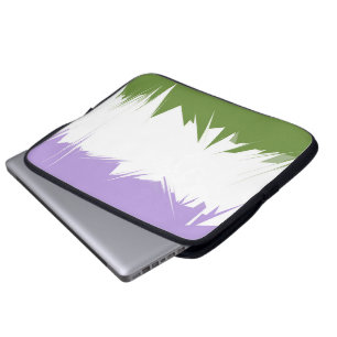 Funky spiky sicksack abstrakt Genderqueer Pridefla Laptop Fodral