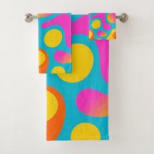 Funky Splash – Boogie Abstrakt Retro Handduk