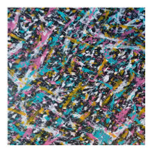 Funky Splatter Art on Black