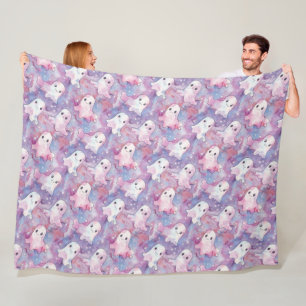 Funky Spöken Colorful Halloween Fleecefilt