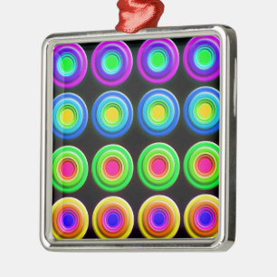 Funky Spunky Färg Circles Julgransprydnad Metall