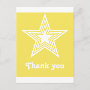 Funky Star Sweet 16 Flat Tack Notecard Gult Vykort