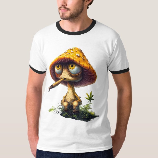 Funky Stoned Svamp Cartoon T-Shirt (Framsida)