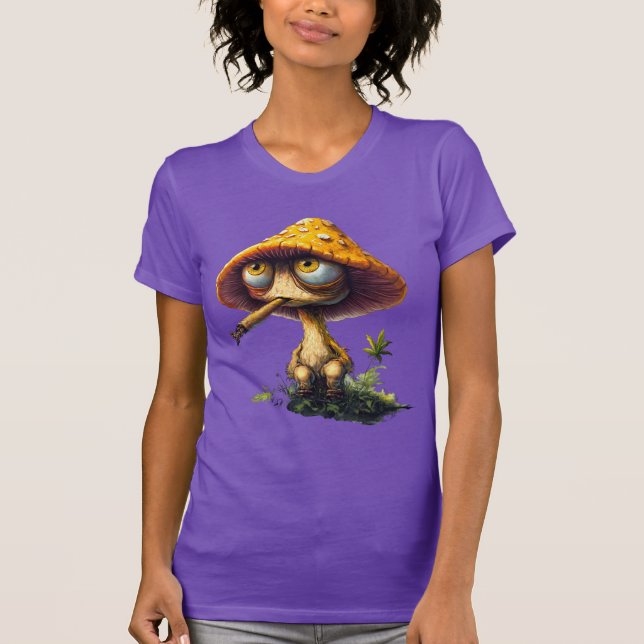 Funky Stoned Svamp Cartoon T-Shirt (Framsida)
