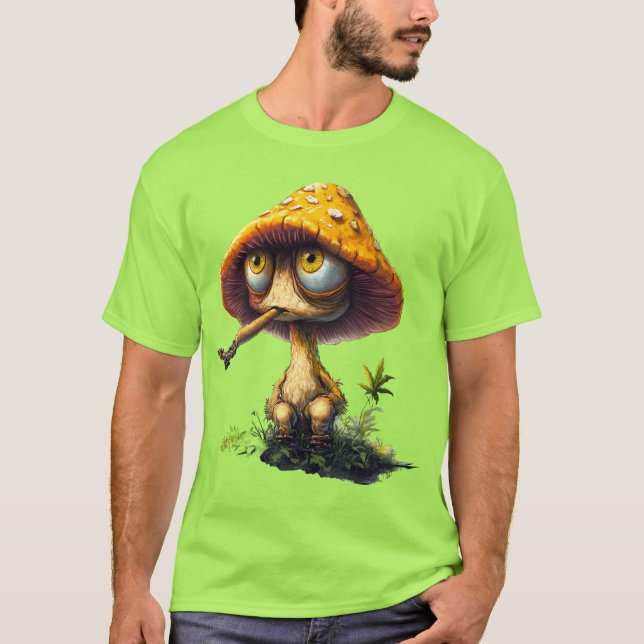 Funky Stoned Svamp Cartoon T-Shirt (Framsida)