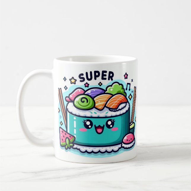 funky sushi kaffemugg (Vänster)