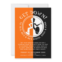 Funky, svart orange, gå ner i party