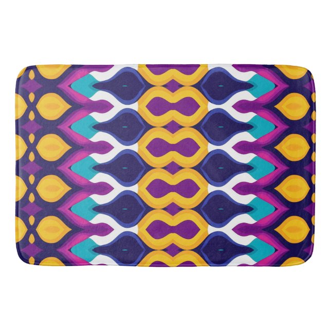 Funky symmetrisk mönster badrumsmatta (Framsidan)