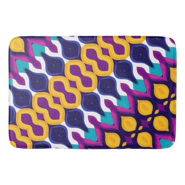 Funky symmetrisk mönster badrumsmatta (Framsidan)