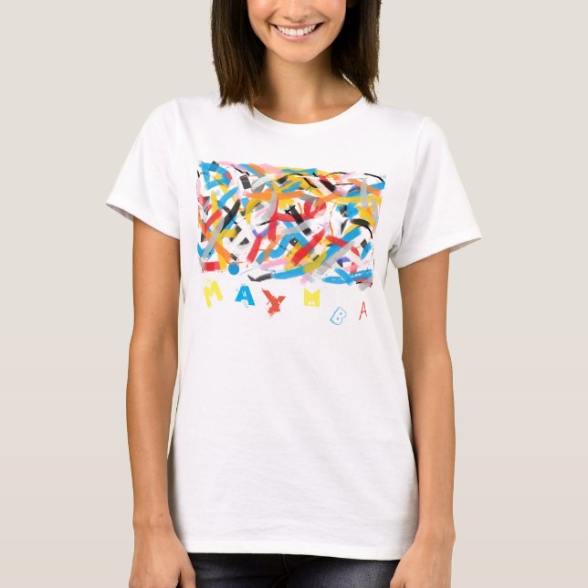 Funky T-shirt med slumpmässigt brev MAYMBA (Framsida)